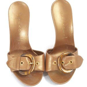 Casadei Tiger Stripe Heel Buckle Sandals